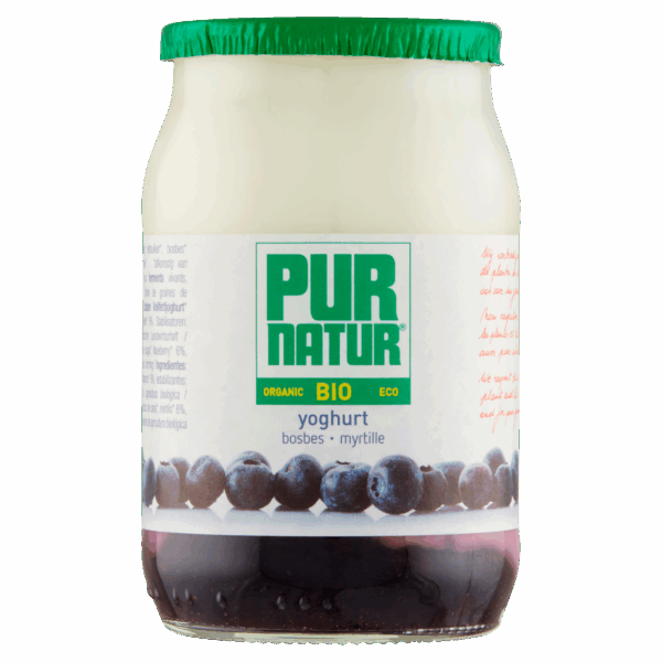 Pur Natur Biologische yoghurt bosbessen - PLUS