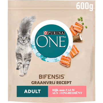Purina ONE Graanvrij Adult Kattenvoer Rijk aan Zalm - JUMBO