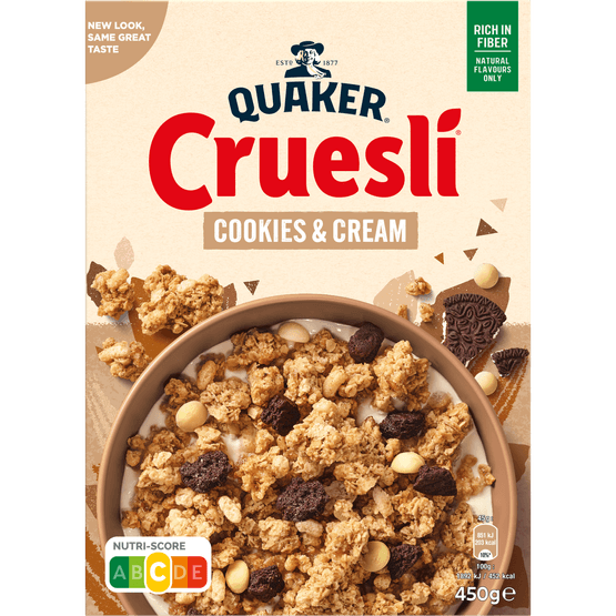 Quaker Cruesli cookies & cream - Dirk