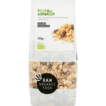 Raw Organic Muesli Hennep - JUMBO