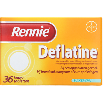 Rennie Deflatine kauwtabletten bij opgeblazen gevoel of winderigheid - JUMBO