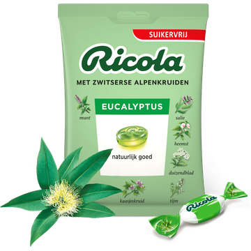 Ricola Eucalyptus suikervrij zakje - JUMBO