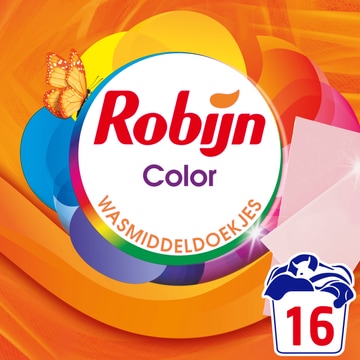 Robijn Classics Wasmiddeldoekjes Color 16 wasstrips - JUMBO