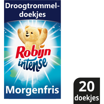 Robijn Intense Droogtrommeldoekjes Morgenfris 20 stuks - JUMBO
