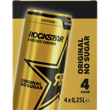 Rockstar Original Energy Drink - Blik - 4 x 250 ml - JUMBO