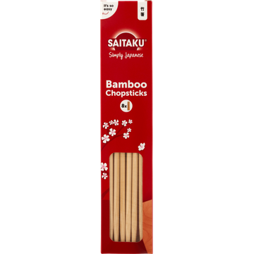 Saitaku Bamboo Chopsticks 8 x 2 Stuks - JUMBO