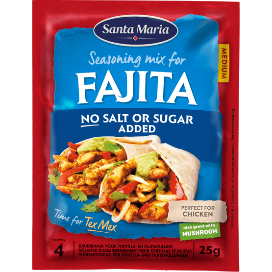 Santa Maria Fajita mix geen zout & suiker - Dirk