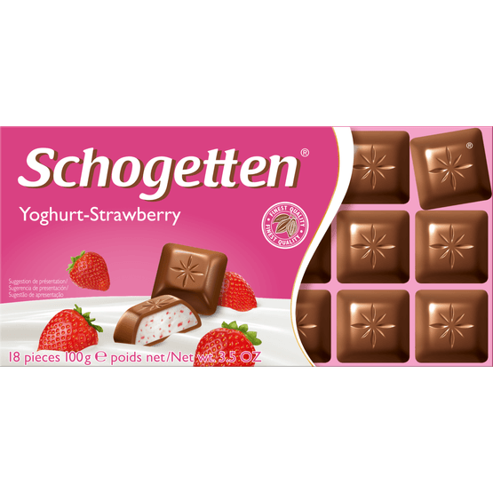 Schogetten Chocoladereep yoghurt-strawberry - Dirk