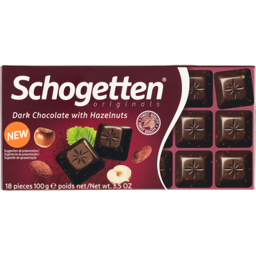 Schogetten Dark Chocolate with Hazelnuts - JUMBO