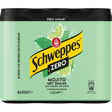 Schweppes Mojito Zero 6 x 33cl - JUMBO