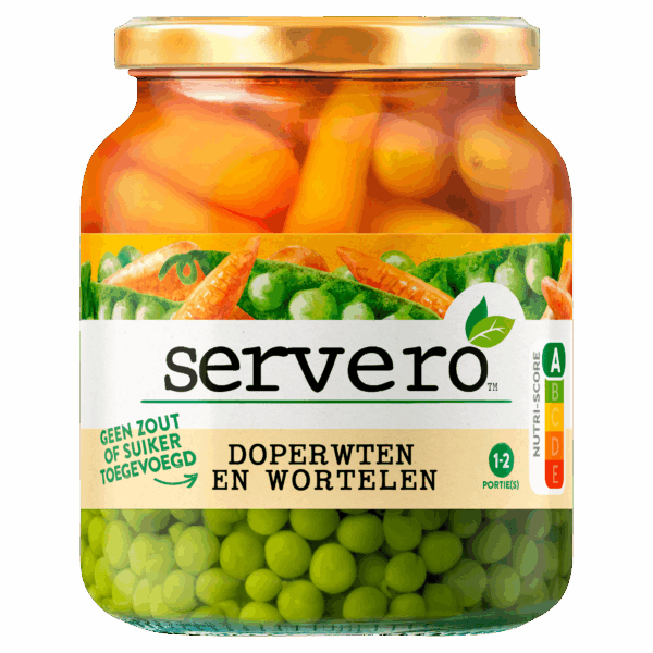 Servero Doperwten en Wortelen - PLUS