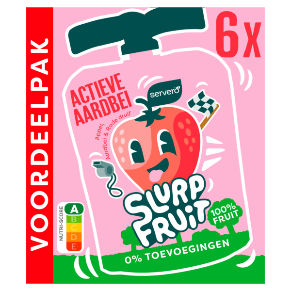 Servero Slurpfruit Actieve Aardbei - PLUS