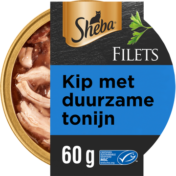 Sheba Filets Tonijn en kip in saus kattenvoer - JUMBO