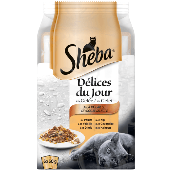 Sheba Kattenvoer delices du jour gevogelte 6 stuks - Dirk