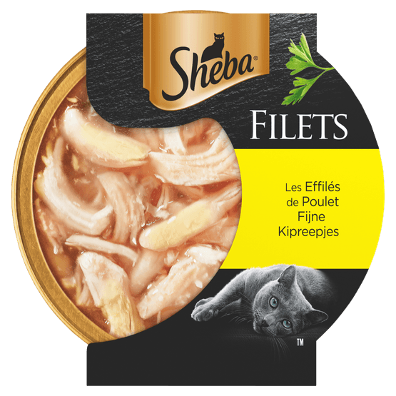 Sheba Kattenvoer filets fijne kipreepjes - Dirk