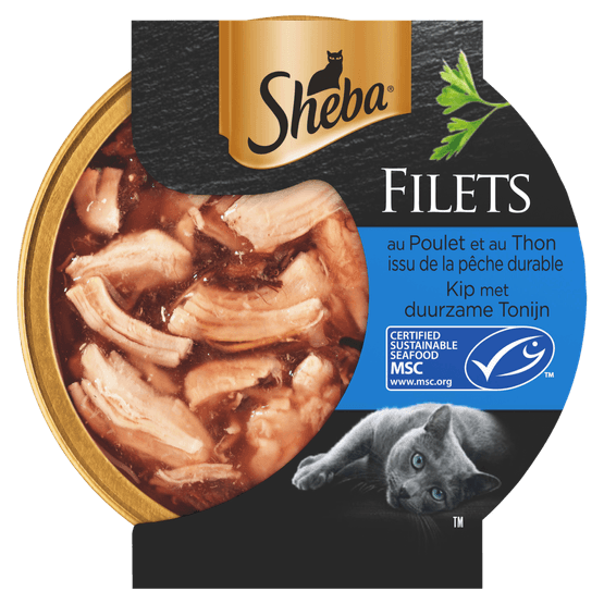 Sheba Kattenvoer filets kip tonijn - Dirk