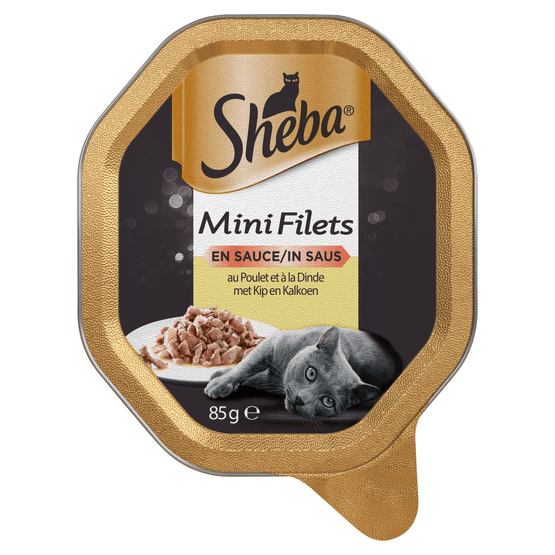 Sheba Kuipje mini filet in saus kip & kalkoen - Dirk