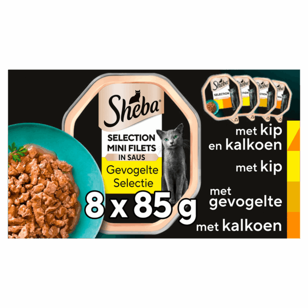 Sheba Mini Filets Gevogelte in Saus - PLUS