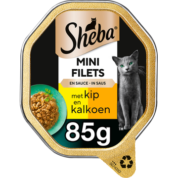Sheba Mini Filets in Saus met Kip & Kalkoen - JUMBO