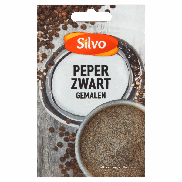 Silvo Peper zwart klein - PLUS