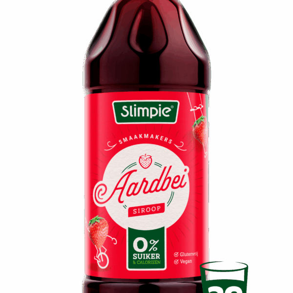 Slimpie Limonadesiroop aardbei - PLUS