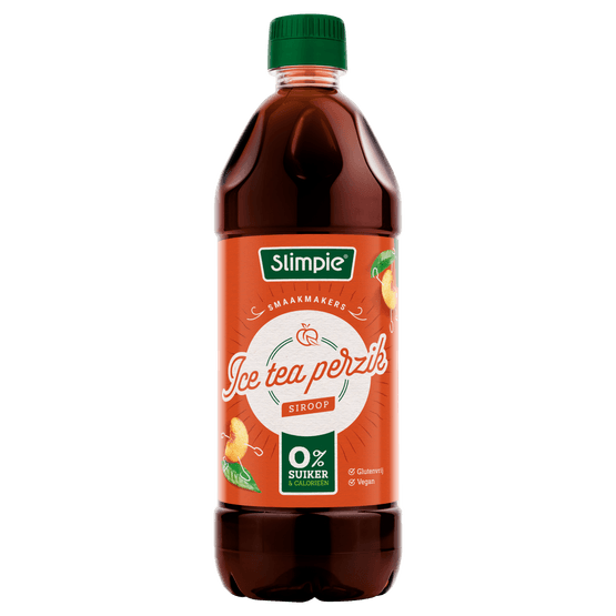 Slimpie Limonadesiroop ice tea peach 0% - Dirk