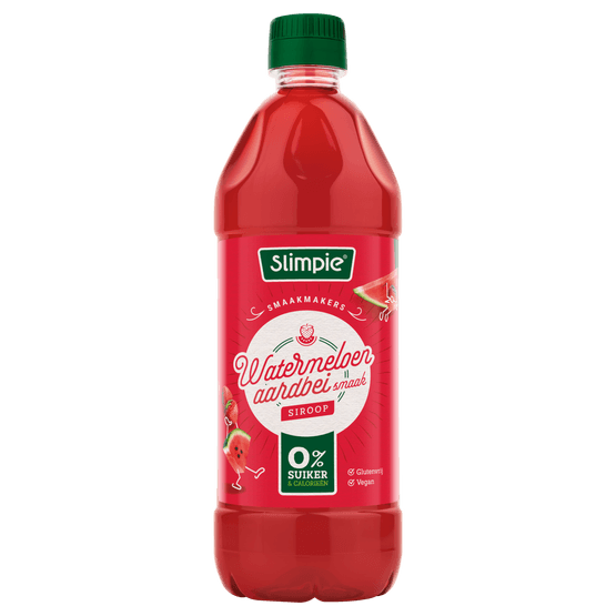Slimpie Limonadesiroop watermeloen 0% - Dirk