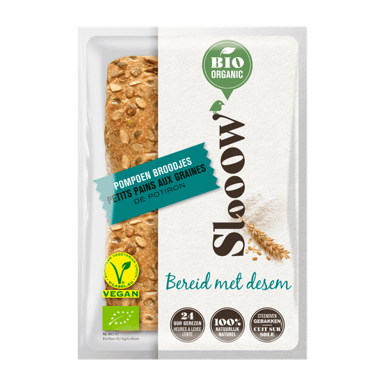 Slooow BIO Pompoenbroodjes - Dirk