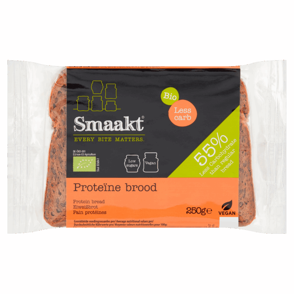 Smaakt Proteine Brood Less Carb Biologisch - PLUS