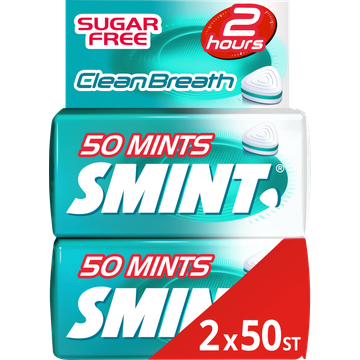 Smint Clean Breath Intense Mint Suikervrij Duopack - JUMBO