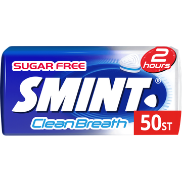 Smint Clean Breath Peppermint Suikervrij Blikje 50 stuks - JUMBO