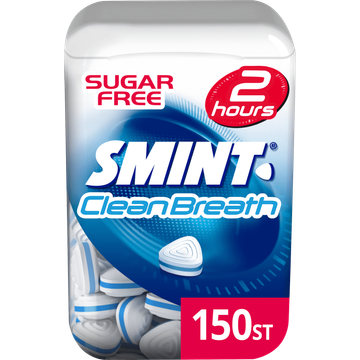 Smint Clean Breath Peppermint Suikervrij Pot 150 stuks - JUMBO