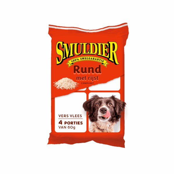 Smuldier Rund met Groenten 4x60 gram - PLUS