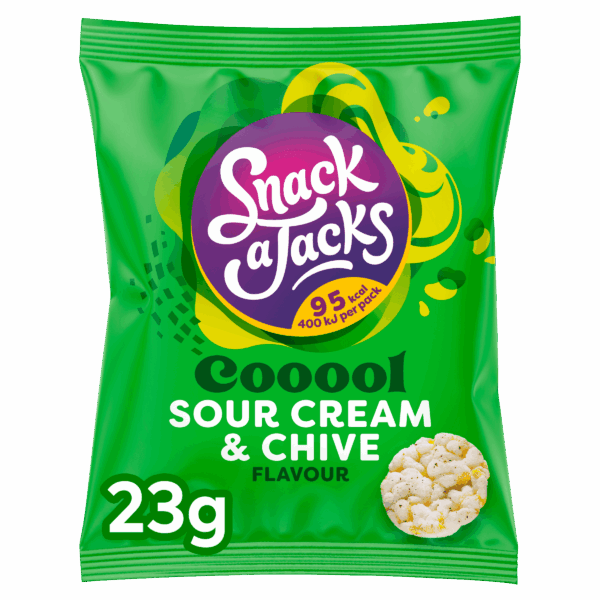 Snack A Jacks Rijstwafels Sour Cream Bieslook - PLUS
