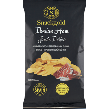 Snackgold Iberian Ham Gourmet Potato Crisps - JUMBO