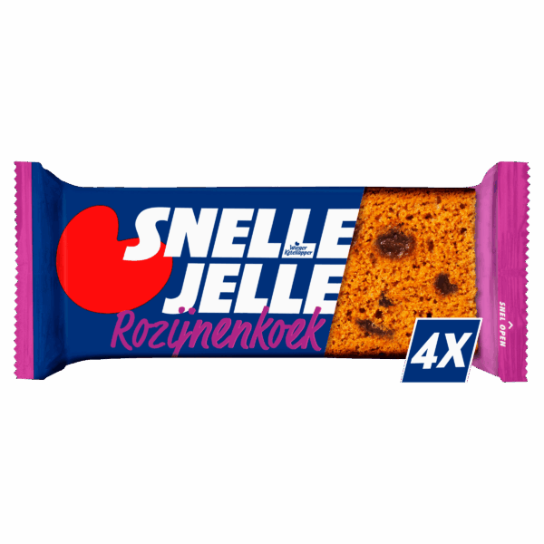 Snelle Jelle Ontbijtkoek Rozijnenkoek 4 Stuks - PLUS