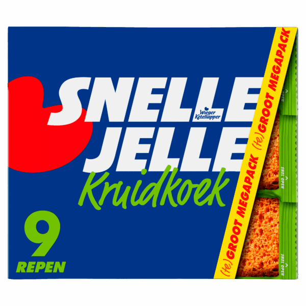 Snelle Jelle Ontbijtkoek kruidkoek naturel 9-pack - PLUS