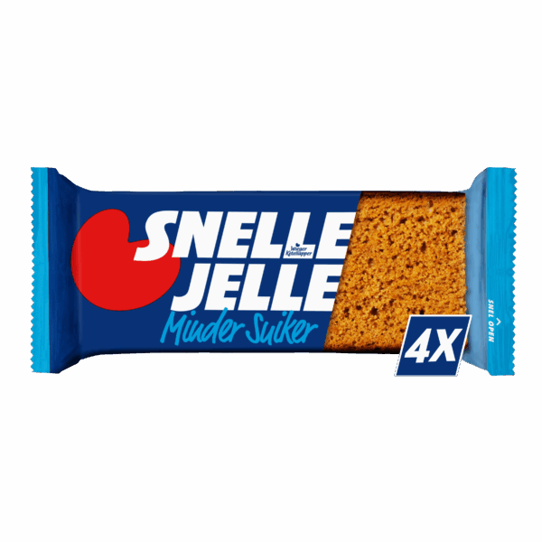Snelle Jelle Ontbijtkoek minder suiker 4 stuks - PLUS