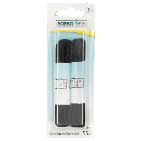 Sorbo Koordveters Fijn Zwart 75cm 2 Paar - PLUS