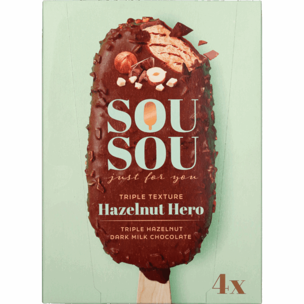 Sou Sou Hazelnut hero 4x 100 ml - PLUS