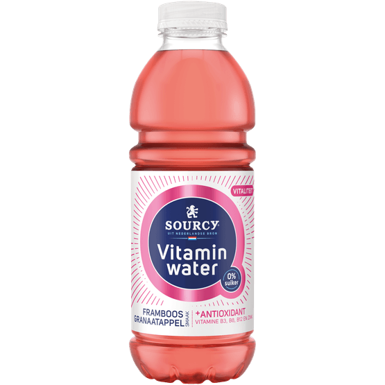Sourcy Vitaminwater framboos-granaatappel - Dirk
