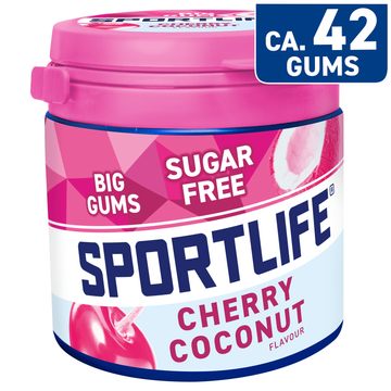 Sportlife Cherry Coconut Flavour Big Gums Sugar Free - JUMBO