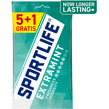 Sportlife Suikervrije Gums Extramint 5 + 1 Gratis - JUMBO