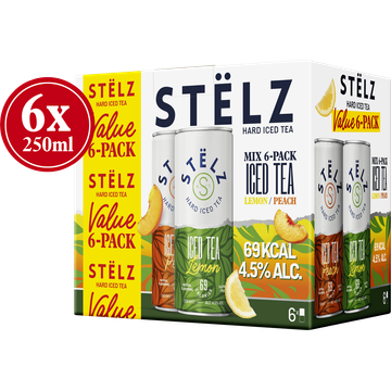 Stelz Hard Iced Tea Peach & Lemon - JUMBO