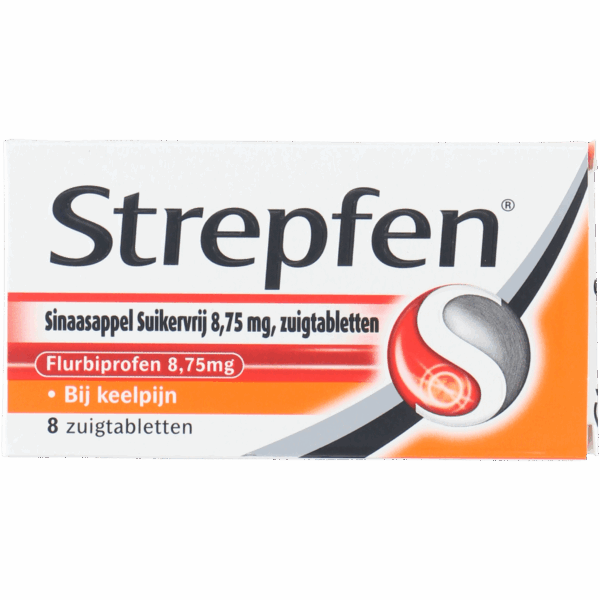 Strepfen Orange zuigtablet suikervrij - PLUS