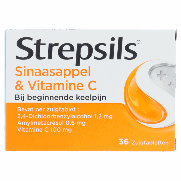 Strepsils Zuigtabletten Sinaasappel Vitamine C - PLUS
