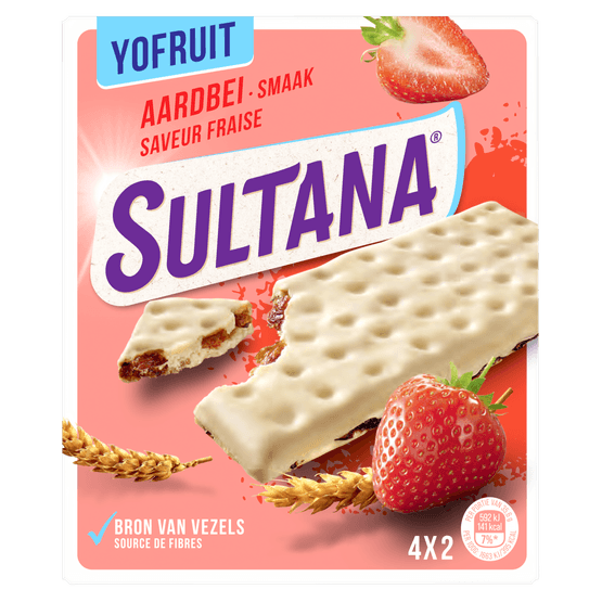 Sultana Yofruit aardbei 4x2 stuks - Dirk