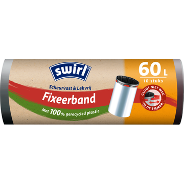 Swirl Vuilniszakken met Fixeerband 60 liter 10 stuks - JUMBO