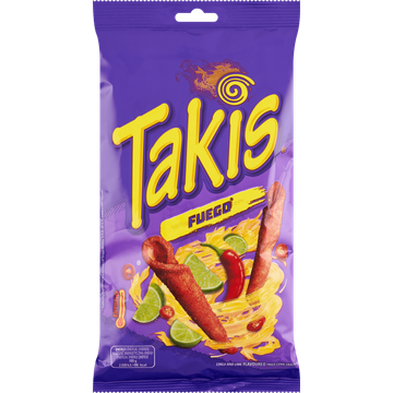 Takis Fuego Chilli and Lime Flavoured Fried Corn Snack - JUMBO
