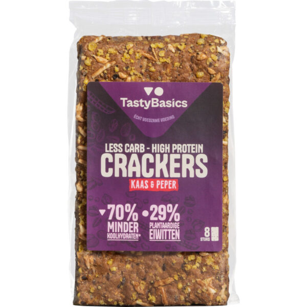 TastyBasics Vezelrijke Crackers Kaas & Peper - Albert Heijn